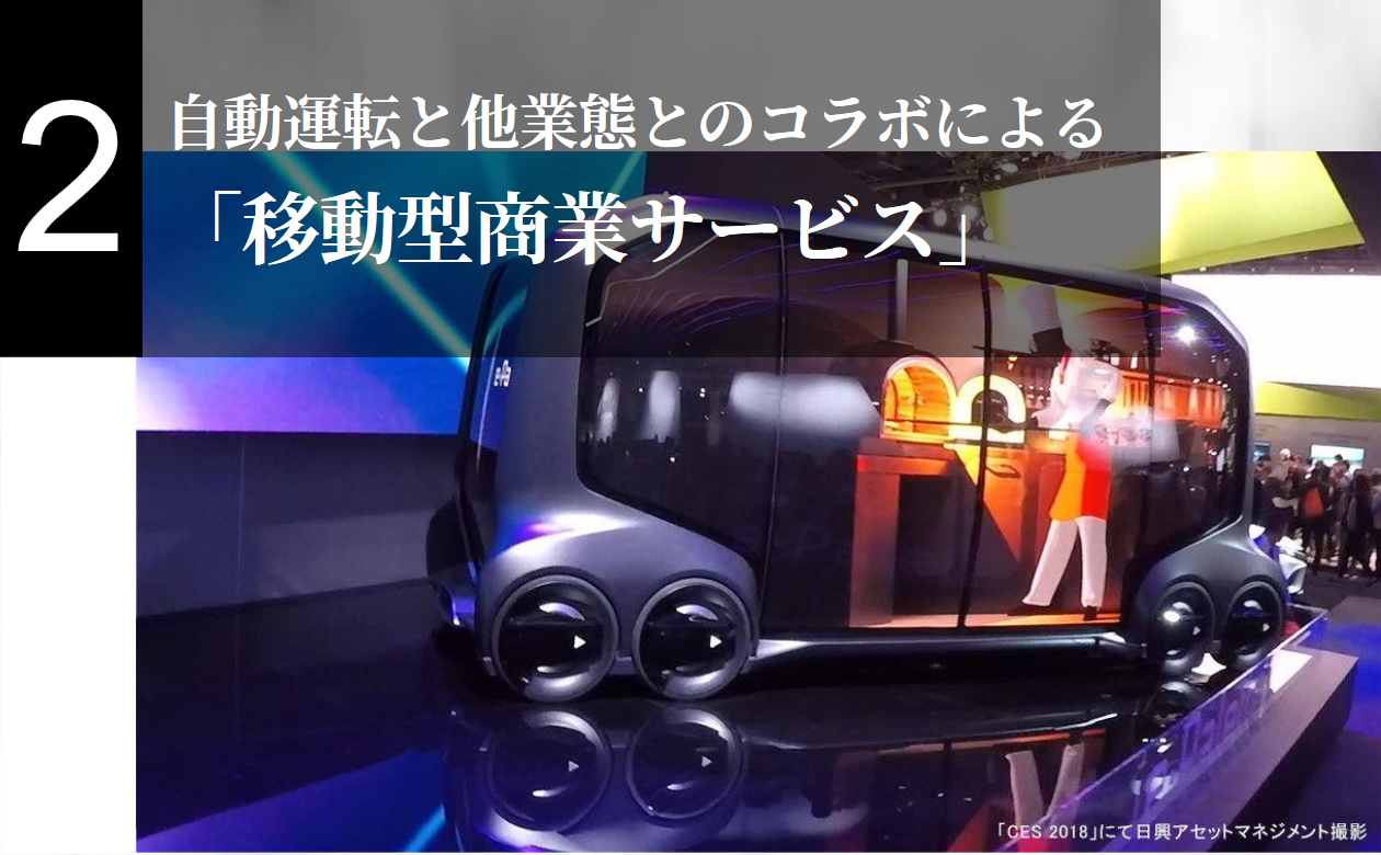 2.自動運転と他業態とのコラボによる「移動型商業サービス」